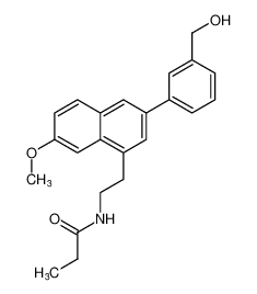 N-(2-(3-(3-(hydroxymethyl)phenyl)-7-methoxynaphthalen-1-yl)ethyl)propionamide CAS:686319-55-1 manufacturer & supplier