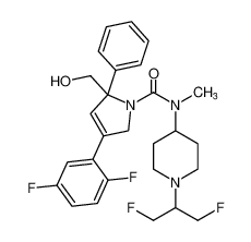 4-(2,5-difluorophenyl)-N-(1-(1,3-difluoropropan-2-yl)piperidin-4-yl)-2-(hydroxymethyl)-N-methyl-2-phenyl-2,5-dihydro-1H-pyrrole-1-carboxamide CAS:686320-83-2 manufacturer & supplier