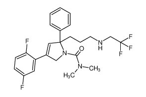 4-(2,5-difluorophenyl)-N,N-dimethyl-2-phenyl-2-(3-((2,2,2-trifluoroethyl)amino)propyl)-2,5-dihydro-1H-pyrrole-1-carboxamide CAS:686321-05-1 manufacturer & supplier