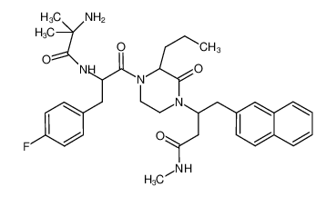 3-{4-[2-(2-amino-2-methyl-propionylamino)-3-(4-fluorophenyl)-propionyl]-2-oxo-3-propyl-piperazin-1-yl}-N-methyl-4-naphthalen-2-yl-butyramide CAS:686337-37-1 manufacturer & supplier