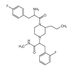 2-{4-[2-amino-3-(4-fluorophenyl)-propionyl]-3-propyl-piperazin-1-yl}-3-(2-fluorophenyl)-N-methyl-propionamide CAS:686338-26-1 manufacturer & supplier