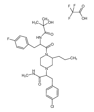 3-(4-chlorophenyl)-2-{4-[3-(4-fluorophenyl)-2-(2-hydroxy-2-methyl-propionylamino)-propionyl]-3-propyl-piperazin-1-yl}-N-methyl-propionamide trifluoroacetate CAS:686339-51-5 manufacturer & supplier