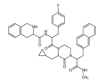 3-Isoquinolinecarboxamide,N-[2-[2-(cyclopropylmethyl)-4-[2-(methylamino)-1-(2-naphthalenylmethyl)-2-oxoethyl]-3-oxo-1-piperazinyl]-1-[(4-fluorophenyl)methyl]-2-oxoethyl]-1,2,3,4-tetrahydro- CAS:686339-98-0 manufacturer & supplier