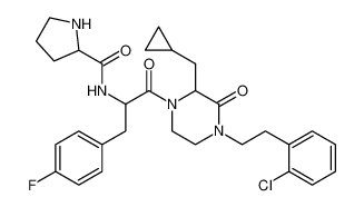 N-(1-(4-(2-chlorophenethyl)-2-(cyclopropylmethyl)-3-oxopiperazin-1-yl)-3-(4-fluorophenyl)-1-oxopropan-2-yl)pyrrolidine-2-carboxamide CAS:686340-44-3 manufacturer & supplier