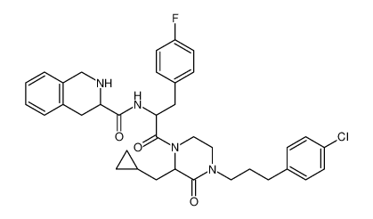 N-(1-(4-(3-(4-chlorophenyl)propyl)-2-(cyclopropylmethyl)-3-oxopiperazin-1-yl)-3-(4-fluorophenyl)-1-oxopropan-2-yl)-1,2,3,4-tetrahydroisoquinoline-3-carboxamide CAS:686340-59-0 manufacturer & supplier