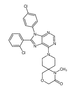 9-(8-(2-chlorophenyl)-9-(4-chlorophenyl)-9H-purin-6-yl)-1-methyl-4-oxa-1,9-diazaspiro[5.5]undecan-2-one CAS:686344-40-1 manufacturer & supplier