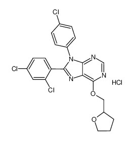 9-(4-chlorophenyl)-8-(2,4-dichlorophenyl)-6-(tetrahydrofuran-2-ylmethoxy)-9H-purine, hydrochloride salt CAS:686344-88-7 manufacturer & supplier