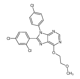 9-(4-chlorophenyl)-8-(2,4-dichlorophenyl)-6-(2-methoxyethoxy)-9H-purine CAS:686344-90-1 manufacturer & supplier