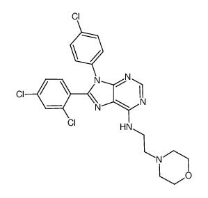 9-(4-chlorophenyl)-8-(2,4-dichlorophenyl)-N-(2-morpholinoethyl)-9H-purin-6-amine CAS:686345-30-2 manufacturer & supplier