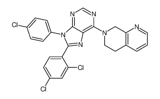 7-(9-(4-chlorophenyl)-8-(2,4-dichlorophenyl)-9H-purin-6-yl)-5,6,7,8-tetrahydro-1,7-naphthyridine CAS:686345-82-4 manufacturer & supplier