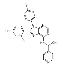 9-(4-chlorophenyl)-8-(2,4-dichlorophenyl)-N-(1-(pyridin-4-yl)ethyl)-9H-purin-6-amine CAS:686345-83-5 manufacturer & supplier