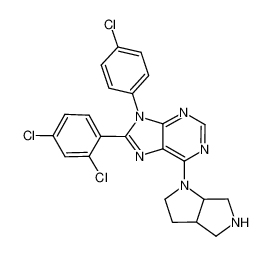 9-(4-chlorophenyl)-8-(2,4-dichlorophenyl)-6-(hexahydropyrrolo[3,4-b]pyrrol-1(2H)-yl)-9H-purine CAS:686346-10-1 manufacturer & supplier