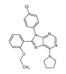 9-(4-chlorophenyl)-8-(2-ethoxyphenyl)-6-(pyrrolidin-1-yl)-9H-purine CAS:686346-71-4 manufacturer & supplier