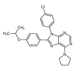 9-(4-chlorophenyl)-8-(4-isopropoxyphenyl)-6-(pyrrolidin-1-yl)-9H-purine CAS:686346-74-7 manufacturer & supplier