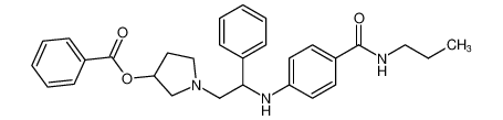 1-(2-phenyl-2-((4-(propylcarbamoyl)phenyl)amino)ethyl)pyrrolidin-3-yl benzoate CAS:686347-76-2 manufacturer & supplier