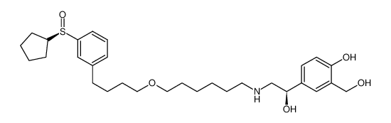 4-((R)-2-((6-(4-(3-((R)-cyclopentylsulfinyl)phenyl)butoxy)hexyl)amino)-1-hydroxyethyl)-2-(hydroxymethyl)phenol CAS:686350-59-4 manufacturer & supplier