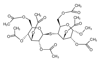 Acetic acid (2S,3R,4R,5R,6R)-3-acetoxy-6-acetoxymethyl-2-methoxy-5-((2S,3R,4S,5R,6R)-3,4,5-triacetoxy-6-acetoxymethyl-tetrahydro-pyran-2-ylsulfanyl)-tetrahydro-pyran-4-yl ester CAS:68667-04-9 manufacturer & supplier