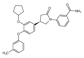 (R)-3-(4-(3-(cyclopentyloxy)-4-(m-tolyloxy)phenyl)-2-oxopyrrolidin-1-yl)benzamide CAS:686712-14-1 manufacturer & supplier