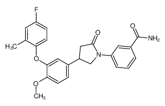 3-(4-(3-(4-fluoro-2-methylphenoxy)-4-methoxyphenyl)-2-oxopyrrolidin-1-yl)benzamide CAS:686713-65-5 manufacturer & supplier