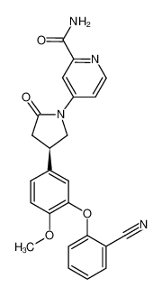 4-{4-[3-(2-cyanophenoxy)-4-methoxyphenyl]-2-oxopyrrolidin-1-yl}pyridine-2-carboxylic acid amide CAS:686713-81-5 manufacturer & supplier