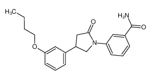 3-(4-(3-butoxyphenyl)-2-oxopyrrolidin-1-yl)benzamide CAS:686713-90-6 manufacturer & supplier