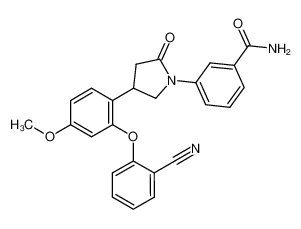 3-(4-(2-(2-cyanophenoxy)-4-methoxyphenyl)-2-oxopyrrolidin-1-yl)benzamide CAS:686714-23-8 manufacturer & supplier