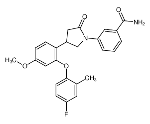 3-(4-(2-(4-fluoro-2-methylphenoxy)-4-methoxyphenyl)-2-oxopyrrolidin-1-yl)benzamide CAS:686714-27-2 manufacturer & supplier