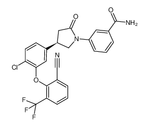 (R)-3-(4-(4-chloro-3-(2-cyano-6-(trifluoromethyl)phenoxy)phenyl)-2-oxopyrrolidin-1-yl)benzamide CAS:686715-11-7 manufacturer & supplier