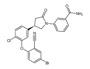 (R)-3-(4-(3-(4-bromo-2-cyanophenoxy)-4-chlorophenyl)-2-oxopyrrolidin-1-yl)benzamide CAS:686715-12-8 manufacturer & supplier