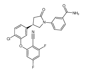 (R)-3-(4-(4-chloro-3-(2-cyano-3,5-difluorophenoxy)phenyl)-2-oxopyrrolidin-1-yl)benzamide CAS:686715-14-0 manufacturer & supplier