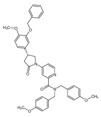 (R)-4-(4-(3-(benzyloxy)-4-methoxyphenyl)-2-oxopyrrolidin-1-yl)-N,N-bis(4-methoxybenzyl)picolinamide CAS:686717-39-5 manufacturer & supplier