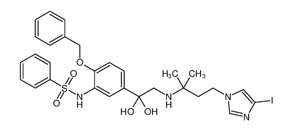 N-(2-(benzyloxy)-5-(1,1-dihydroxy-2-((4-(4-iodo-1H-imidazol-1-yl)-2-methylbutan-2-yl)amino)ethyl)phenyl)benzenesulfonamide CAS:686746-23-6 manufacturer & supplier