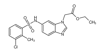 ethyl 2-(6-((3-chloro-2-methylphenyl)sulfonamido)-1H-benzo[d]imidazol-1-yl)acetate CAS:686746-84-9 manufacturer & supplier