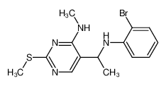 5-[1-(2-bromo-phenylamino)-ethyl]-2-methylsulfanyl-pyrimidin-4-yl-methyl-amine CAS:686758-89-4 manufacturer & supplier