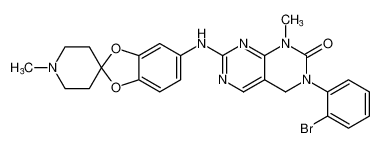 3-(2-bromophenyl)-1-methyl-7-((1'-methylspiro[benzo[d][1,3]dioxole-2,4'-piperidin]-5-yl)amino)-3,4-dihydropyrimido[4,5-d]pyrimidin-2(1H)-one CAS:686759-92-2 manufacturer & supplier