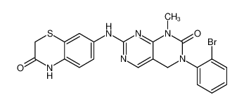 3-(2-bromo-phenyl)-1-methyl-7-(3-oxo-3,4-dihydro-2H-benzo[1,4]thiazin-7-ylamino)-3,4-dihydro-1H-pyrimido[4,5-d]pyrimidin-2-one CAS:686760-70-3 manufacturer & supplier