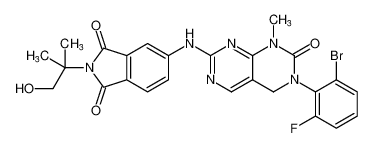 5-((6-(2-bromo-6-fluorophenyl)-8-methyl-7-oxo-5,6,7,8-tetrahydropyrimido[4,5-d]pyrimidin-2-yl)amino)-2-(1-hydroxy-2-methylpropan-2-yl)isoindoline-1,3-dione CAS:686761-29-5 manufacturer & supplier