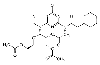 Acetic acid (2R,3R,4R,5R)-4-acetoxy-5-acetoxymethyl-2-[6-chloro-2-(2-cyclohexyl-acetylamino)-purin-9-yl]-tetrahydro-furan-3-yl ester CAS:686768-07-0 manufacturer & supplier