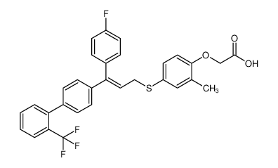 (Z)-2-(4-((3-(4-fluorophenyl)-3-(2'-(trifluoromethyl)-[1,1'-biphenyl]-4-yl)allyl)thio)-2-methylphenoxy)acetic acid CAS:686774-96-9 manufacturer & supplier