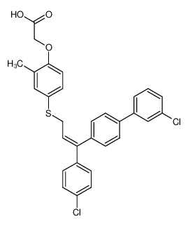 (E)-2-(4-((3-(3'-chloro-[1,1'-biphenyl]-4-yl)-3-(4-chlorophenyl)allyl)thio)-2-methylphenoxy)acetic acid CAS:686775-25-7 manufacturer & supplier