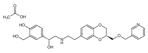 2-(hydroxymethyl)-4-{(1R)-1-hydroxy-2-[(2-{(3R)-3-[(pyridin-3-ylmethoxy)methyl]-2,3-dihydro-1,4-benzodioxin-6-yl}ethyl)amino]ethyl}phenol acetate CAS:686779-62-4 manufacturer & supplier