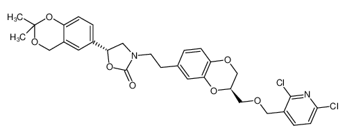 (5R)-3-[2-((3R)-3-{[(2,6-dichloropyridin-3-yl)methoxy]methyl}-2,3-dihydro-1,4-benzodioxin-6-yl)ethyl]-5-(2,2-dimethyl-4H-1,3-benzodioxin-6-yl)-1,3-oxazolidin-2-one CAS:686780-24-5 manufacturer & supplier