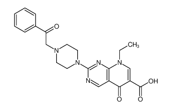 acide ethyl-8 oxo-5 (phenacyl-4 piperazinyl-1)-2 dihydro-5,8 pyrido (2,3-d) pyrimidine-6 carboxylique CAS:68689-00-9 manufacturer & supplier