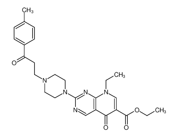 8-Ethyl-5-oxo-2-[4-(3-oxo-3-p-tolyl-propyl)-piperazin-1-yl]-5,8-dihydro-pyrido[2,3-d]pyrimidine-6-carboxylic acid ethyl ester CAS:68690-01-7 manufacturer & supplier