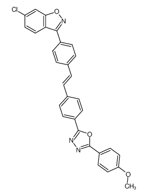 6-chloro-3-(4-{4-[5-(4-methoxy-phenyl)-[1,3,4]oxadiazol-2-yl]-trans-styryl}-phenyl)-benzo[d]isoxazole CAS:68700-12-9 manufacturer & supplier