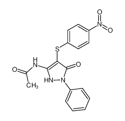 5-acetylamino-4-(4-nitro-phenylsulfanyl)-2-phenyl-1,2-dihydro-pyrazol-3-one CAS:68719-61-9 manufacturer & supplier