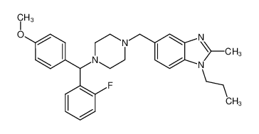 5-[4-(2-fluoro-4'-methoxy-benzhydryl)-piperazin-1-ylmethyl]-2-methyl-1-propyl-1H-benzoimidazole CAS:68732-58-1 manufacturer & supplier