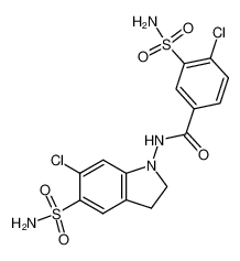 4-chloro-N-(6-chloro-5-sulfamoyl-2,3-dihydro-indol-1-yl)-3-sulfamoyl-benzamide CAS:68748-70-9 manufacturer & supplier