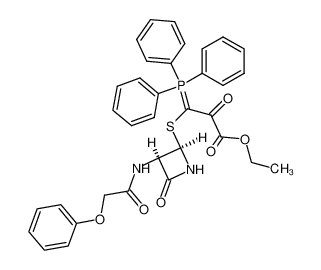 2-Oxo-3-[(2R,3R)-4-oxo-3-(2-phenoxy-acetylamino)-azetidin-2-ylsulfanyl]-3-(triphenyl-λ5-phosphanylidene)-propionic acid ethyl ester CAS:68751-09-7 manufacturer & supplier