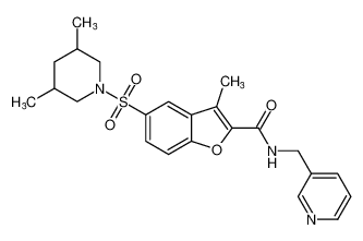 5-((3,5-dimethylpiperidin-1-yl)sulfonyl)-3-methyl-N-(pyridin-3-ylmethyl)benzofuran-2-carboxamide CAS:687567-33-5 manufacturer & supplier